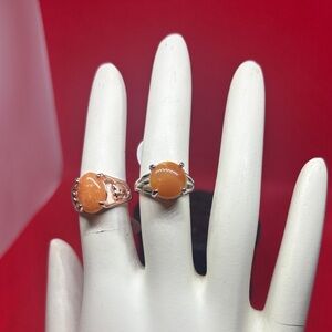 Buyers choice Elegant Orange moon stone Stone Women's Rings